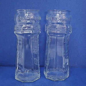 Vintage RED LOBSTER Tall/7.5" Collector's Lighthouse Drink Glasses - Set of 2